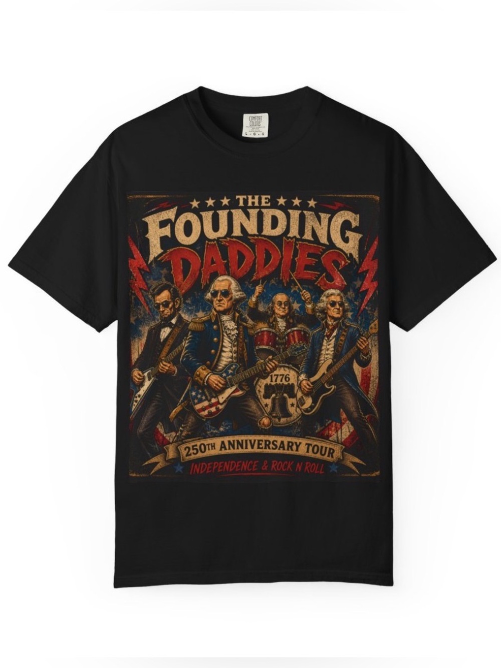 The Founding Daddies Kids Black Graphic Tee